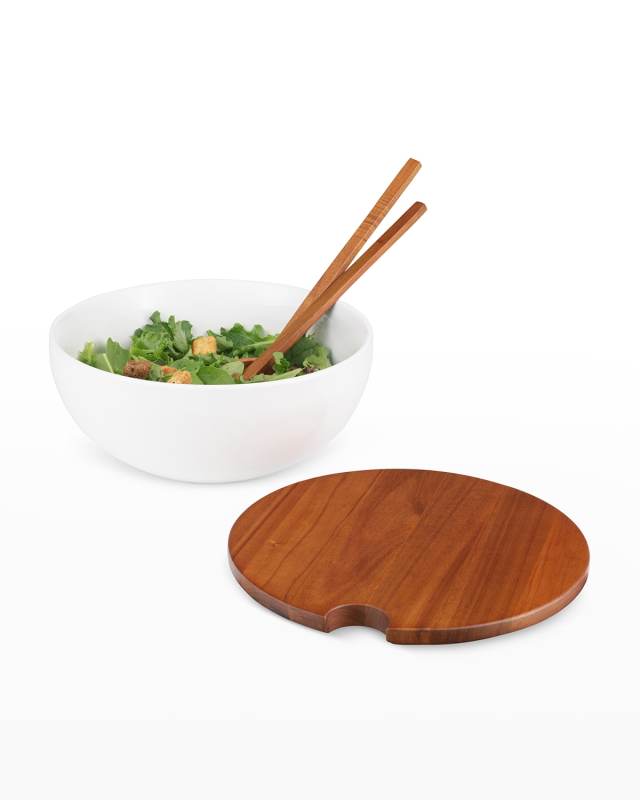 Duets Salad Bowl W/ Lid & Servers